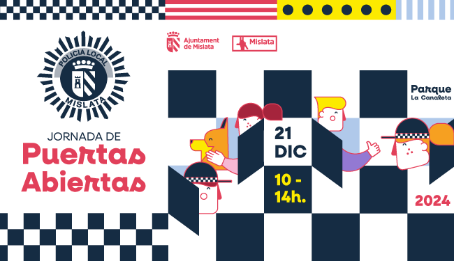 Banner. Jornada de Puertas Abiertas. Policía Local de Mislata 2024