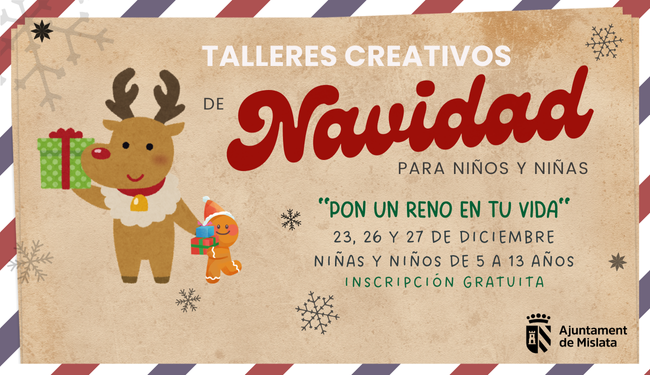 Banner. Talleres Creativos de Navidad 2024