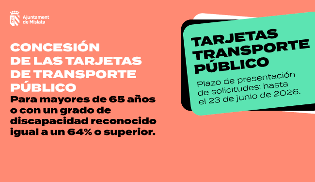 Slide. Concesión de tarjetas de transporte público 2026